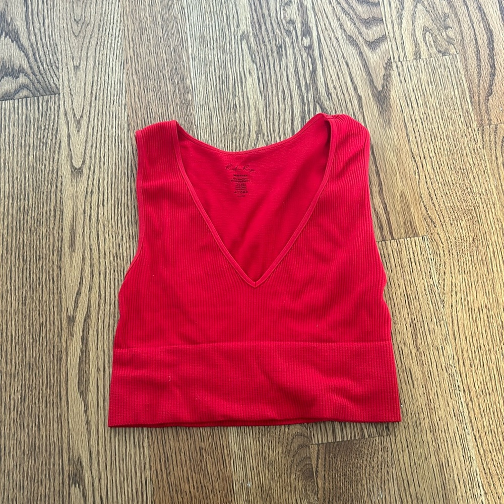 RED VNECK TANK FROM ROCKNRAGS